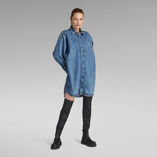 G-star D23675-d301 Langärmliges Kurzes Kleid - Faded Waterfront - M