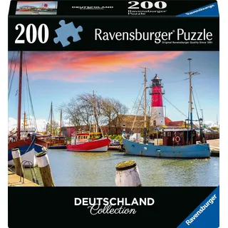 Ravensburger Puzzle 12001476 - Der Hafen von Büsum - Deutschland Collection - 300 Teile Puzzle für Erwachsene ab 14 Jahren, Deutschland-Puzzle