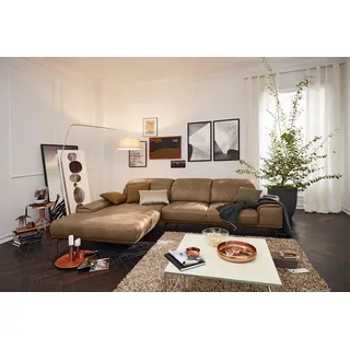 Musterring Eckcouch Leder 3-Sitzer Braun