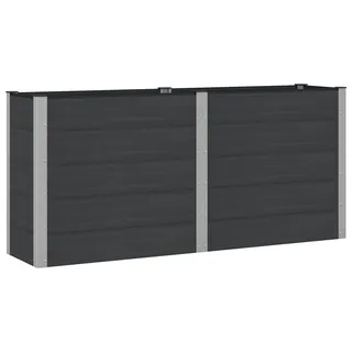 vidaXL Hochbeet Schwarz 200 x 50 x 91 cm - Schwarz