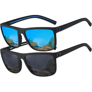 Perfectmiaoxuan Polarisierte Sonnenbrille Herren Damen UV-Schutz für Autofahren Radfahren Angeln Reisen Leichte Nachtsichtbrille für Autofahrer
