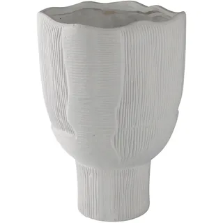 AM Design Dekovase »Blüte, Tischvase aus Keramik, Höhe ca. 35 cm«, (1 St.), Keramikvase, Dekoobjekt, Blumenvase, weiß