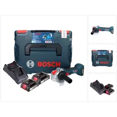 Bosch Professional, Winkelschleifer, Bosch GWX 18V-7 Professional Akku Winkelschleifer 18 V 125 mm Brushless X-LOCK + 2x Akku 2,0 Ah + La (125 mm)