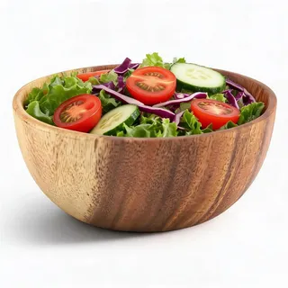 Tomotato Wooden Bowl, Einzigartige Salatschüssel, Akazienholz (16x7cm) | für Küche, Aufbewahrung von Müsli, Salat, Nüsse, Snacks, Süßigkeiten, Obst, Dips, Dekoration für das Esszimmer