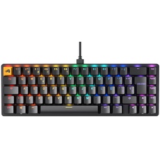 Glorious Gaming GMMK 2 Compact (65%) – Mechanisches Gaming-Keyboard, Aluminiumrahmen, anpassbar, Doubleshot-Kappen, Fox Schalter, tastenweise RGB, Spanisch QWERTY Layout - Schwarz