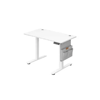 Songmics Höhenverstellbarer Schreibtisch 120 x 60 cm Wolkenweiß