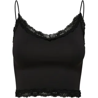 Only Onlvicky Lace Seamless Cropped Top Schwarz L