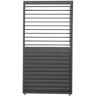 gardenson Lamellenteil 2 Stück 1,13 x 2,40 x 0,10 m Anthrazit