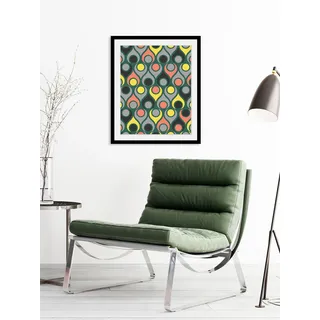 Queence »Lucifer« Abstrakt Figuren Kunst Zeichen 1 Stk. tlg. HD Premium Poster-Druck inkl. Holzrahmen,