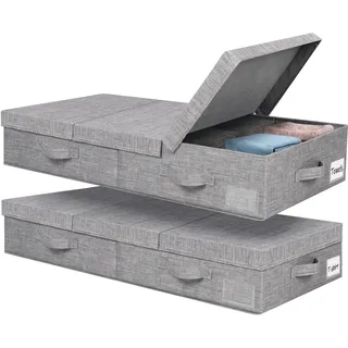 lannvan Unterbettkommode 80,5 x 41 x 15 cm 2-tlg. grau