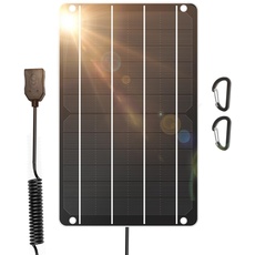FlexSolar Solar Ladegerät USB 6W 5V Hochleistungs-monokristallines Modul, wasserdichtes Solarladegerät, geeignet für Sicherheit Batteriekamera Fahrräder, Mobiltelefone, Powerbank, Campinglampen usw