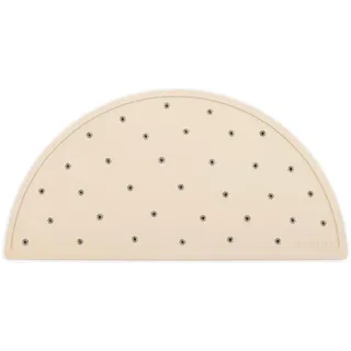 Mushie Silikon tischmatte für Kinder | Schmutzabweisend & Spülmaschinenfest | Rutschfestes Design | Sichere, Hochwertige & Langlebige Erstausstattung | Black Daisy