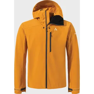 Outdoorjacke SCHÖFFEL "Bike Hybrid Jk Style Salza MNS", Herren, Gr. 50, gelb (5735, gelb), Oberstoff: Aussenseite: 88% Polyester, Aussenseite: 12% Elasthan, Innenseite: 100% Polyester. (Membran: Polyurethan). Oberstoff Oberes Rückenteil: 89% Nylon, 11% Elasthan, regular fit, hoch geschlossener Ausschnitt, Jacken Outdoorjacke