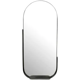 Wohnling Wandspiegel schwarz Metall B/H/T: ca. 51x114x8 cm