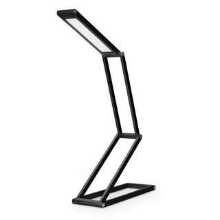 kwmobile LED Aluminium Tischlampe faltbar - Akku Nachttisch Leselampe dimmbar Schwarz