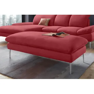 W.Schillig Hocker »enjoy&MORE« Füße Chrom glänzend, Breite 151 cm, rot