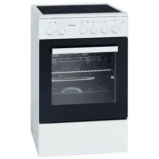 Bomann® Backofen 50cm mit Herd | Elektroherd freistehend 50 cm mit 4 Kochplatten | Standherd mit Ofen 43L | Ober-/Unterhitze | 40°C-240°C | inkl. Blech & Grillrost | Elektroherd mit Kochfeld EHC 7939 - Weiß