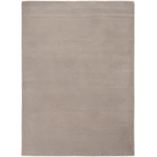 carpetfine Wollteppich CARPETFINE "Gabbeh Lola Uni", grau (hellgrau), B:160cm H:14mm L:230cm, Wolle, Teppiche, mit natürlichem Pflanzenmaterial von Hand gewebt, auch in Rund