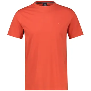 T-Shirt LERROS "T-Shirt mit Rundhalsausschnitt", Herren, Gr. M, orange (vivid rot), 100% Baumwolle, Rundhals, Shirts T-Shirt, Herren Shirt aus 100% Baumwolle, einfarbig, Jersey-Qualität