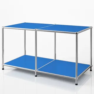 Floordirekt Standregal , Blau , Metall , 78x46x40 cm , stehend , Wohnzimmer, Regale, Bücherregale