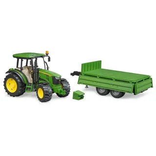 Bruder 02108 - John Deere 5115 M mit Bordwandanhänger 1:16