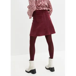 bonprix Cordrock »Stretch-Cordrock mit Knopfleiste« mit Knopfleiste, leicht ausgestellt, rot