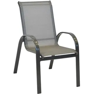 Merxx Amalfi Gartenstuhl 56 x 110 x 94 cm anthrazit grau 2 St.
