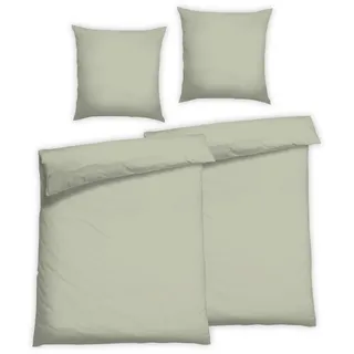 Florella Bettwäsche "Uni pastell gruen Edel-Satin, 100% Baumwolle", pastell grün