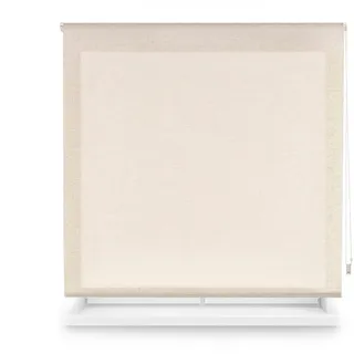 Blindecor 110311200 Rollo, lichtdurchlässig, einfarbig 140 x 200 cm Leinfarben