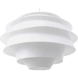 BELIANI Hängeleuchte Weiß Kunststoff Schirm in Blumenform Rose Kinderzimmer Beleuchtung Spiral-Optik Modernes Design - Weiß