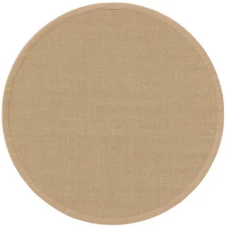 benuta Nest Sisalteppich Sana Cream ø 250 cm rund , Creme , Textil , Beton Optik , Rund , 250x250 cm , Gots , für Fußbodenheizung geeignet , Teppiche und Böden, Teppiche