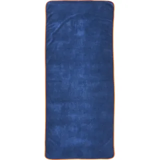 Saunatuch DONE. "Kuuma", bunt (navy blau, orange), B:80cm L:200cm, Velours, Obermaterial: 100% Baumwolle, Handtücher, Saunatuch, Uni-Farben, farblich abgesetzter Abschluss-Saum, Frottier-Innenseite