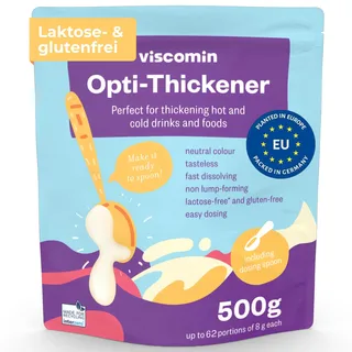 RheinNatur Viscomin Andickpulver 500 g Nachfüllpack - Andickungspulver für Getränke & Speisen - Verdickungsmittel zur Andickung von Getränken und Speisen - Vegan & geschmacksneutral