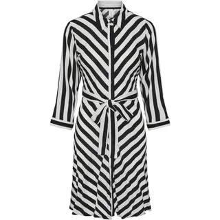 Yas Kleid Shirtkleid Streifen Schwarz/Weiß M