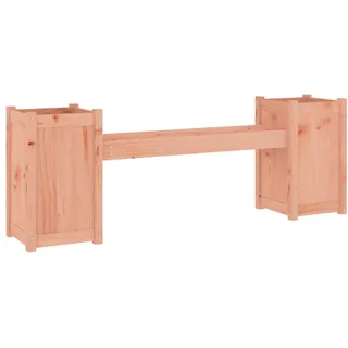 Gartenbank mit Pflanzkübeln 180x36x63 cm Massivholz Douglasie - Braun, Bunt