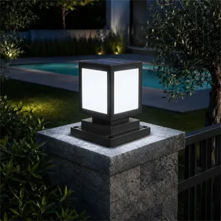 HMAKGG Solar Sockelleuchte Außen, Wegeleuchten Beleuchtung, 2200 mAh IP45 | Solarleuchten Garten Wasserdicht mit weißem Licht, 8-12 h Leuchtdauer, einfache Montage für Garten, Terrasse und Einfahrt
