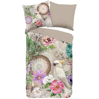 Muller Textil Wendebettwäsche Blumen Mehrfarbig 155 x 220 cm + 80 x 80 cm
