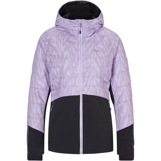 Ziener Damen NACANA Hybrid-/Aktiv-Jacke | atmungsaktiv, winddicht, Wolle, leaves lilac print, 46