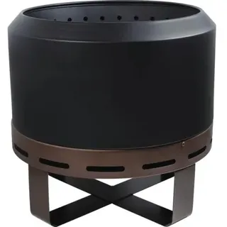 Raucharme Feuerschale 60 cm Metall schwarz bronze