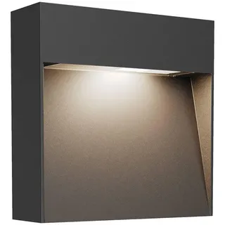 Lucande Wandleuchte außen Noreia (Modern) in Schwarz aus Aluminium (1 flammig, G9) - Außenwandleuchten Wandlampe Led Außenlampe Outdoor für Außenwand/Hauswand Haus Terrasse & Balkon