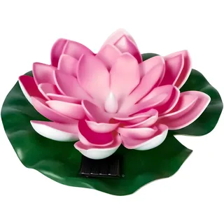 TaimeiMao Solar Seerose Schwimmend, Lotus Laterne17.5x6cm,Schwimmende Lotuslichter,Solarlampen für Außen,Solar Lotusblüte,Künstliche Seerosen,für Gartenlichter und Teichbeleuchtung (Rosa)