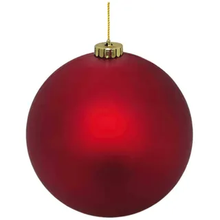 Weihnachtskugeln Christbaumkugeln XL aus Kunststoff rot matt, O15cm, 1 Stk.