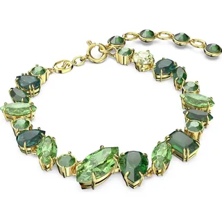 Swarovski Gema Armband Vergoldet mit Grünen Swarovski Kristallen Größe 18