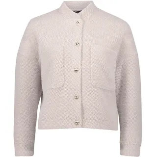 Sweatblazer ZERO "Sweatblazer strukturiert mit Knopfleiste", Damen, Gr. 44, braun (creamcamel), Obermaterial: 70% Polyester PES. 30% Polyamid PA., Blazer Sweatblazer