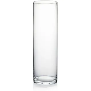 WGVI WGV Zylindervase, 7,6 cm B x 25,4 cm H, klare, schmale Glasvase für Hochzeit, Party, Blumen, Tafelaufsatz, Heimbüro, Dekoration, 1 Stück