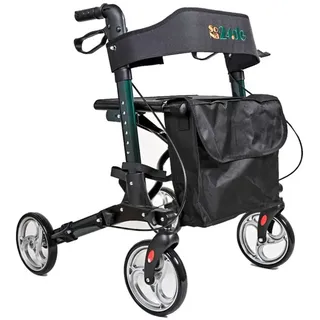 Antar Reise Rollator Set 3-fach faltbar nur 7,2 kg grün