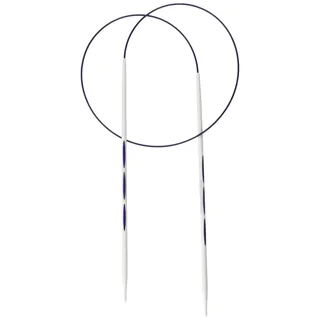 Prym Rundstricknadel, ergonomisches Design/Nadeln, Kunststoff, Mehrfarbig, 3 mm, 60 cm Länge, Alabasterweiß