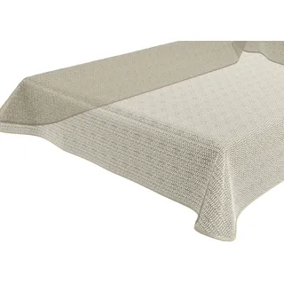 BEAUTEX Gartentischdecke wetterfest Weichschaum Beige Oval 140x180