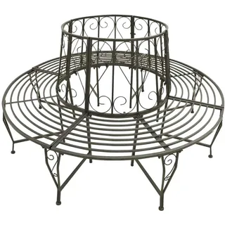 vidaXL Garten-Baumbank 160 cm Stahl - Grau