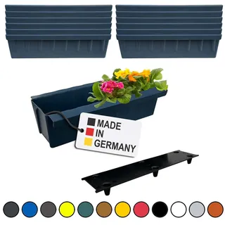 Paletten Blumenkasten 12x Anthrazit Einsatz zum an- & Einhängen Pflanzkasten